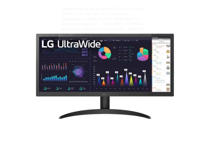 Monitor LCD LG Ultrawide 26WQ500-B 26" Class WFHD - 21:9 - 65.3cm (25.7") Viewable (Caja Dañada)
