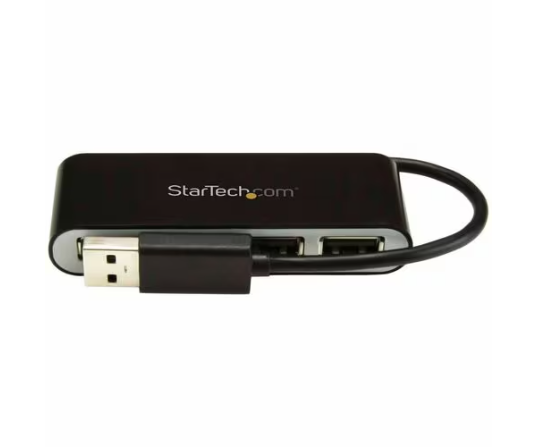 Concentrador USB 2.0 de 4 Puertos con Cable Integrado - Hub Portátil USB 2.0