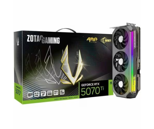 Zotac NVIDIA GeForce RTX 5070 Ti Tarjeta Gráfica - 16GB - 7680 x 4320 - 2.51GHz