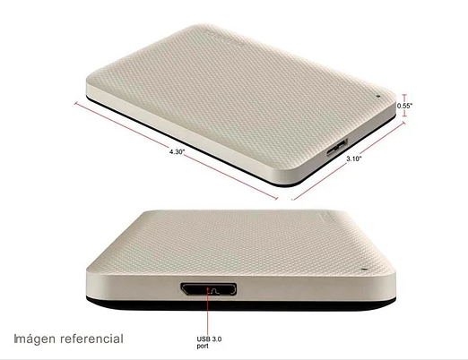 Disco Duro Pórtatil Toshiba Canvio Advance - Externo - 2TB - Blanco - USB 3.0