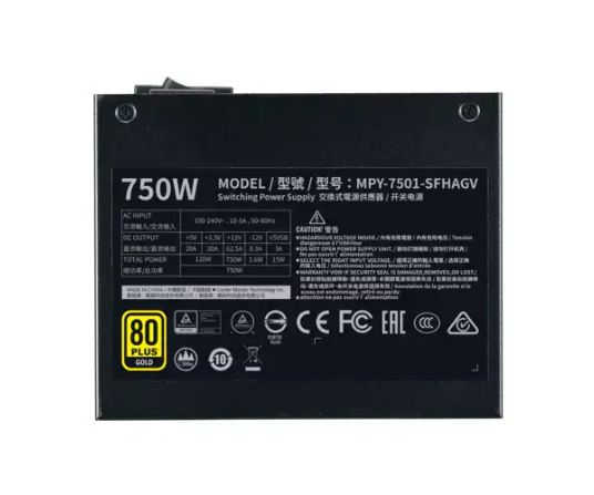 Cooler Master V SFX Gold MPY-7501-SFHAGV Modular Fuente de alimentación - 750W - SFX - 120V AC